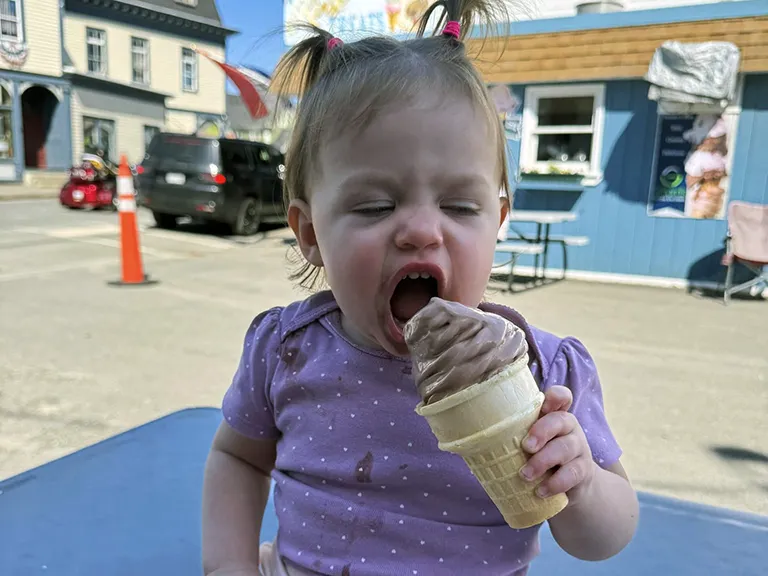 Kid eating Ice Cream Cone